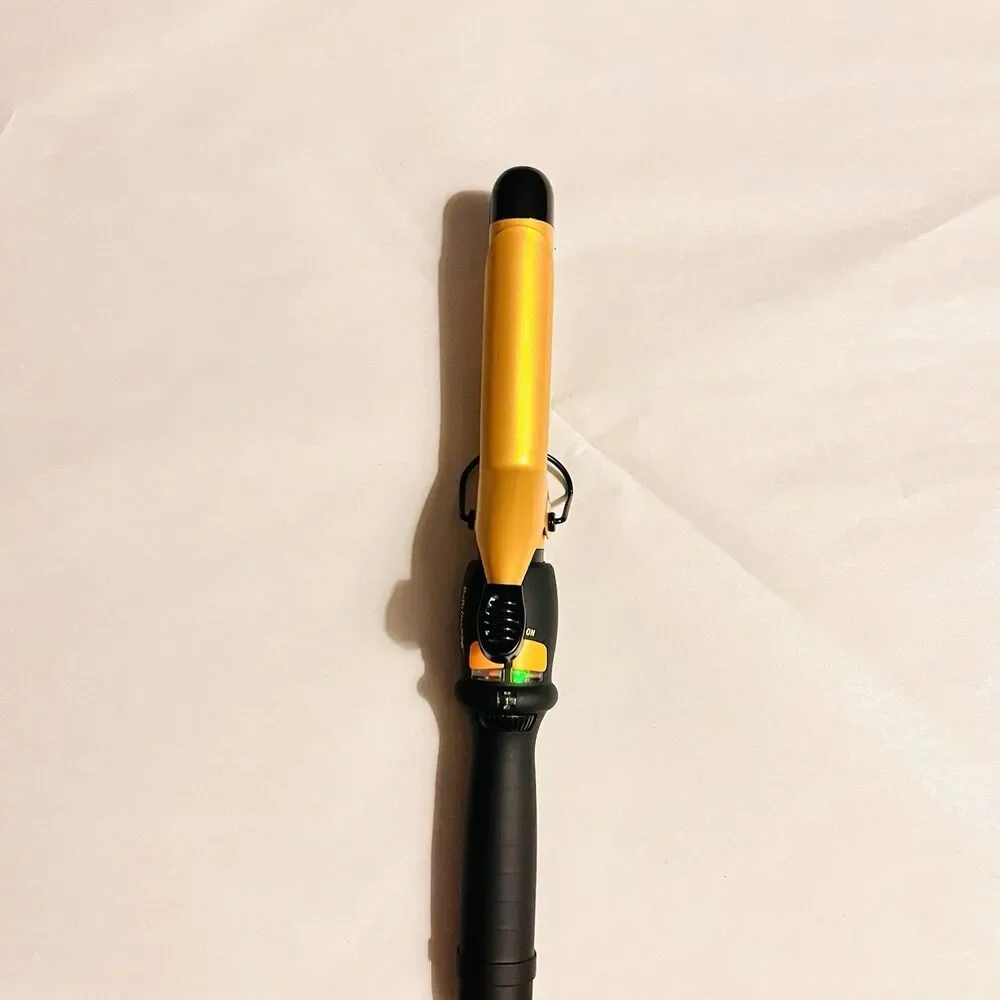 BaBylissPRO Ceramic Tools 1” Spring Curling Iron Gold Black CT100S Professional